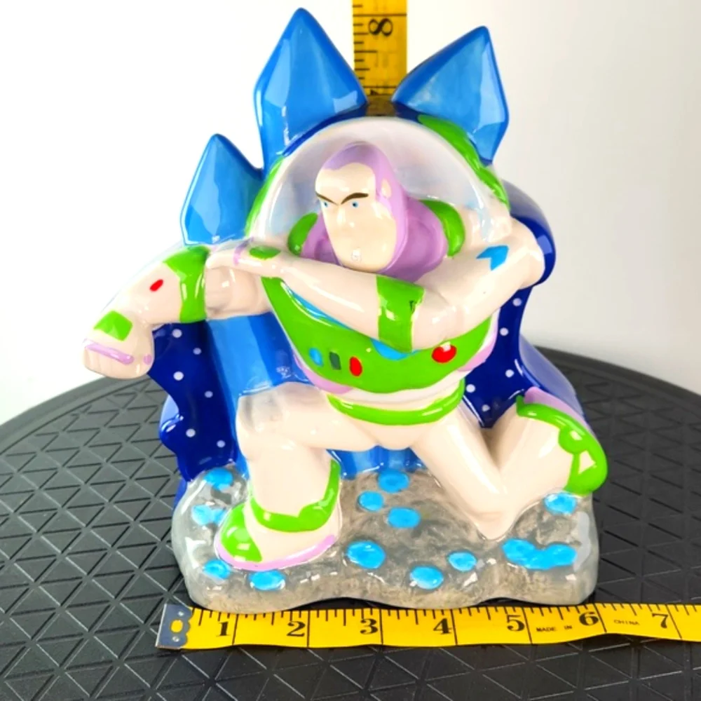 Disney/Pixar BUZZ LIGHTYEAR Coin Bank, VTG 90s EUC